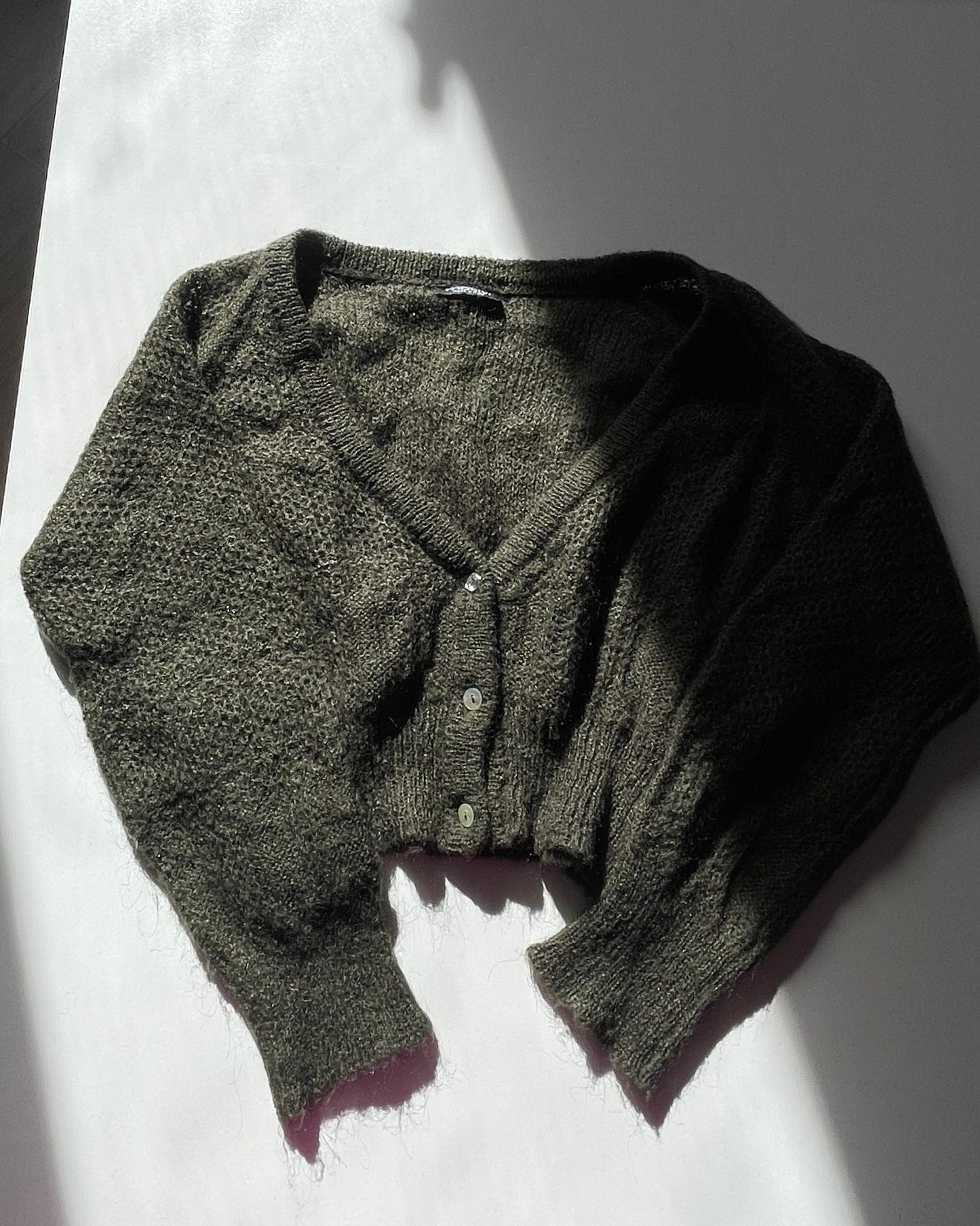 Mohair knitted crop top