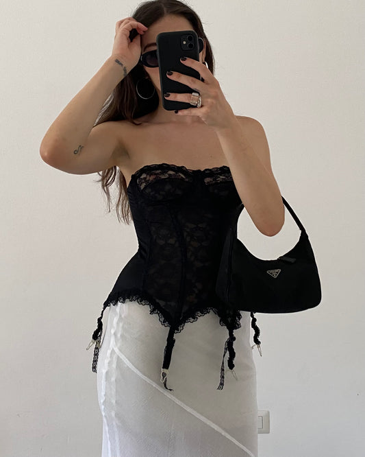 90s lace corset top