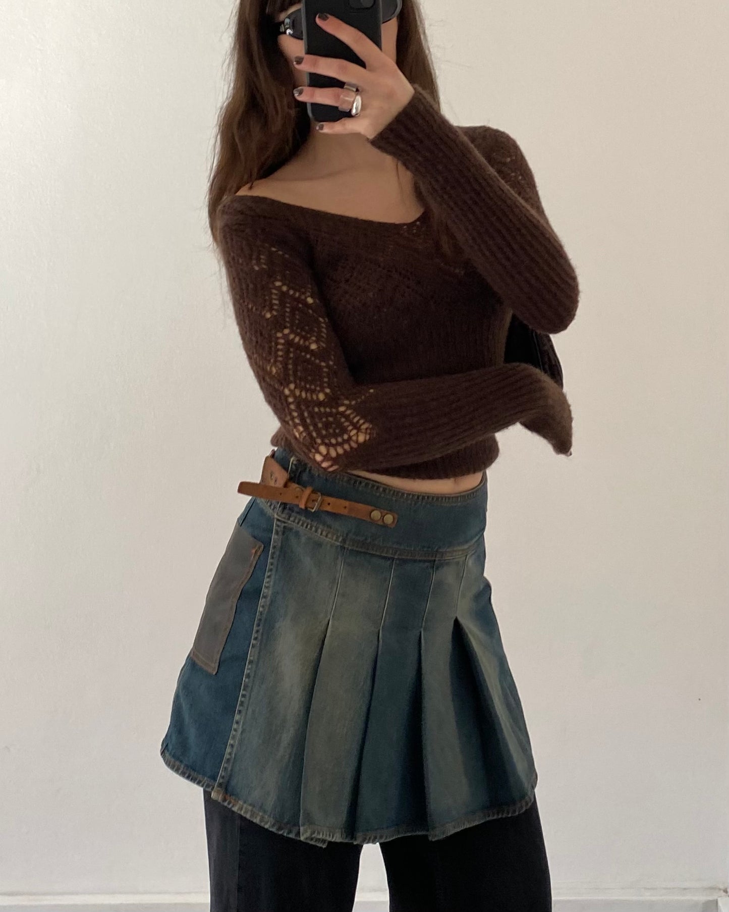 Mohair knit top