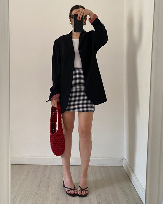 Gingham mini skirt