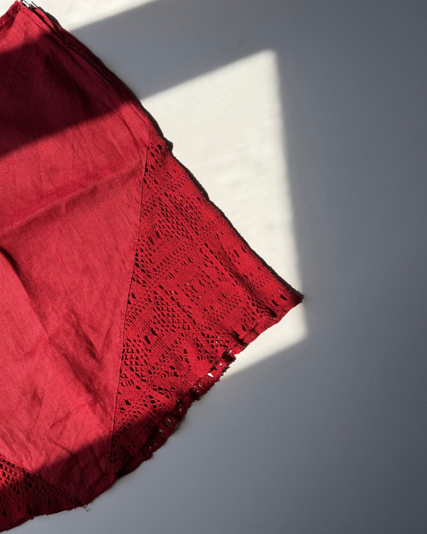 Silk linen skirt