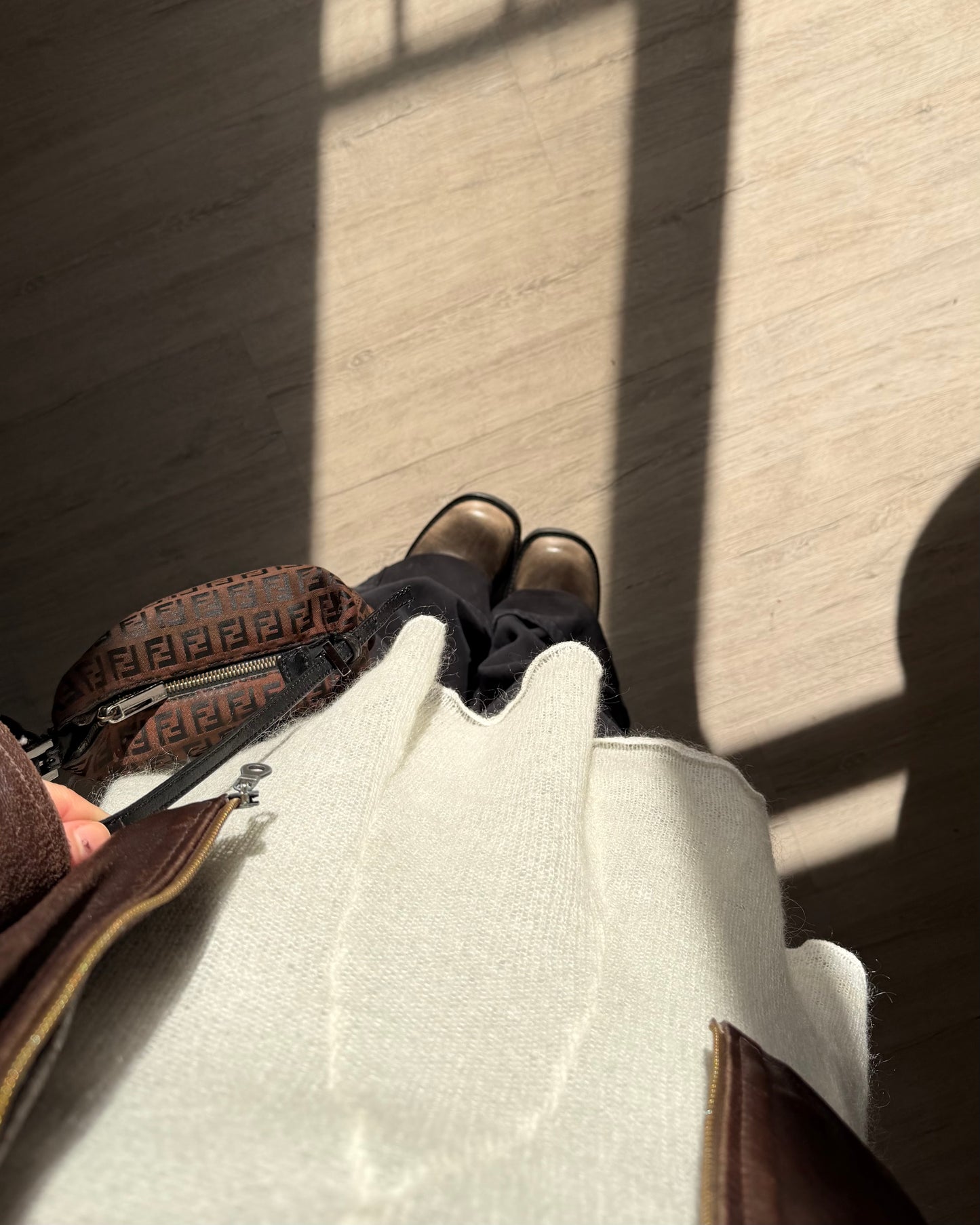 Mohair knit midi dress