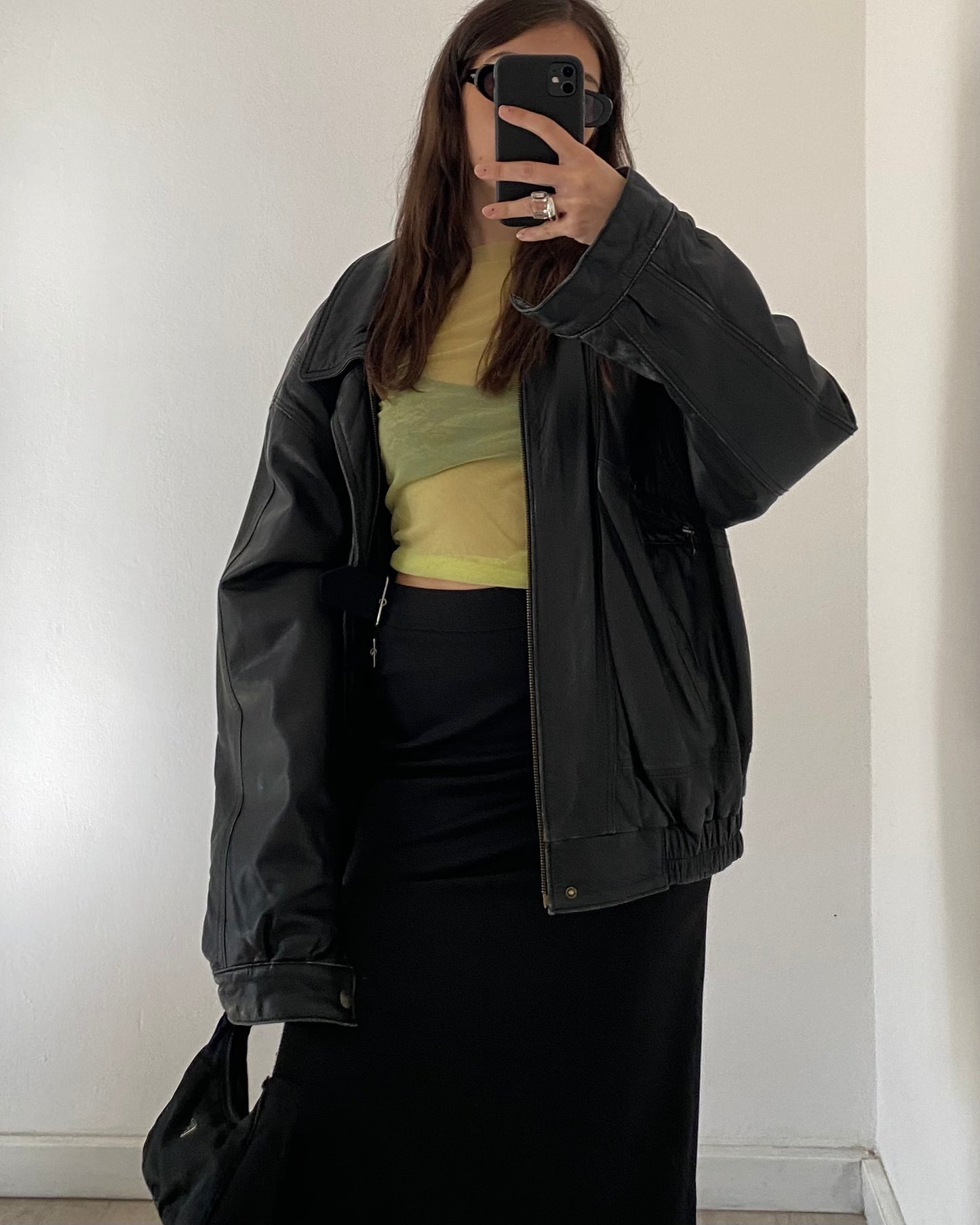 Lime green micro mesh top