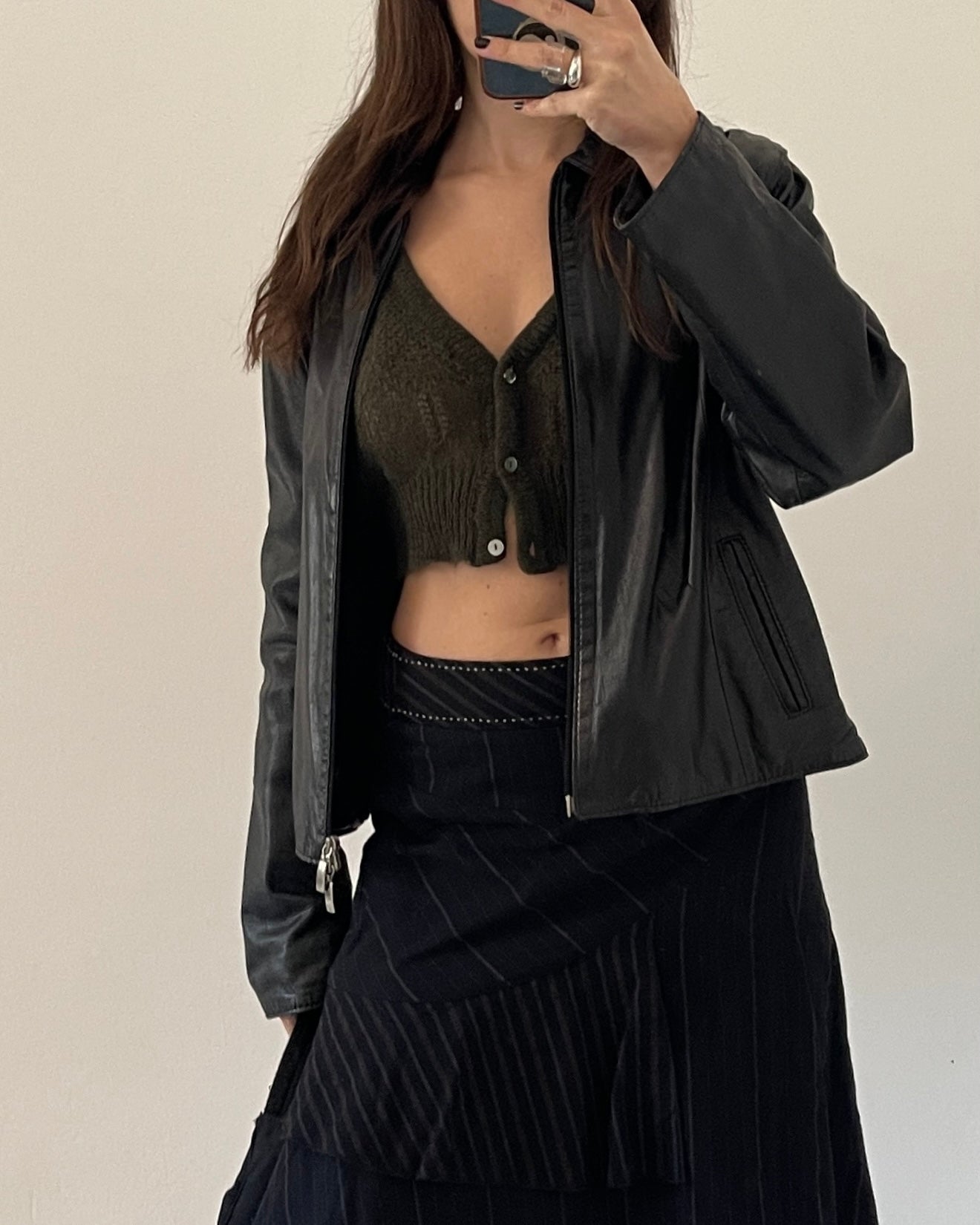 Mohair knitted crop top