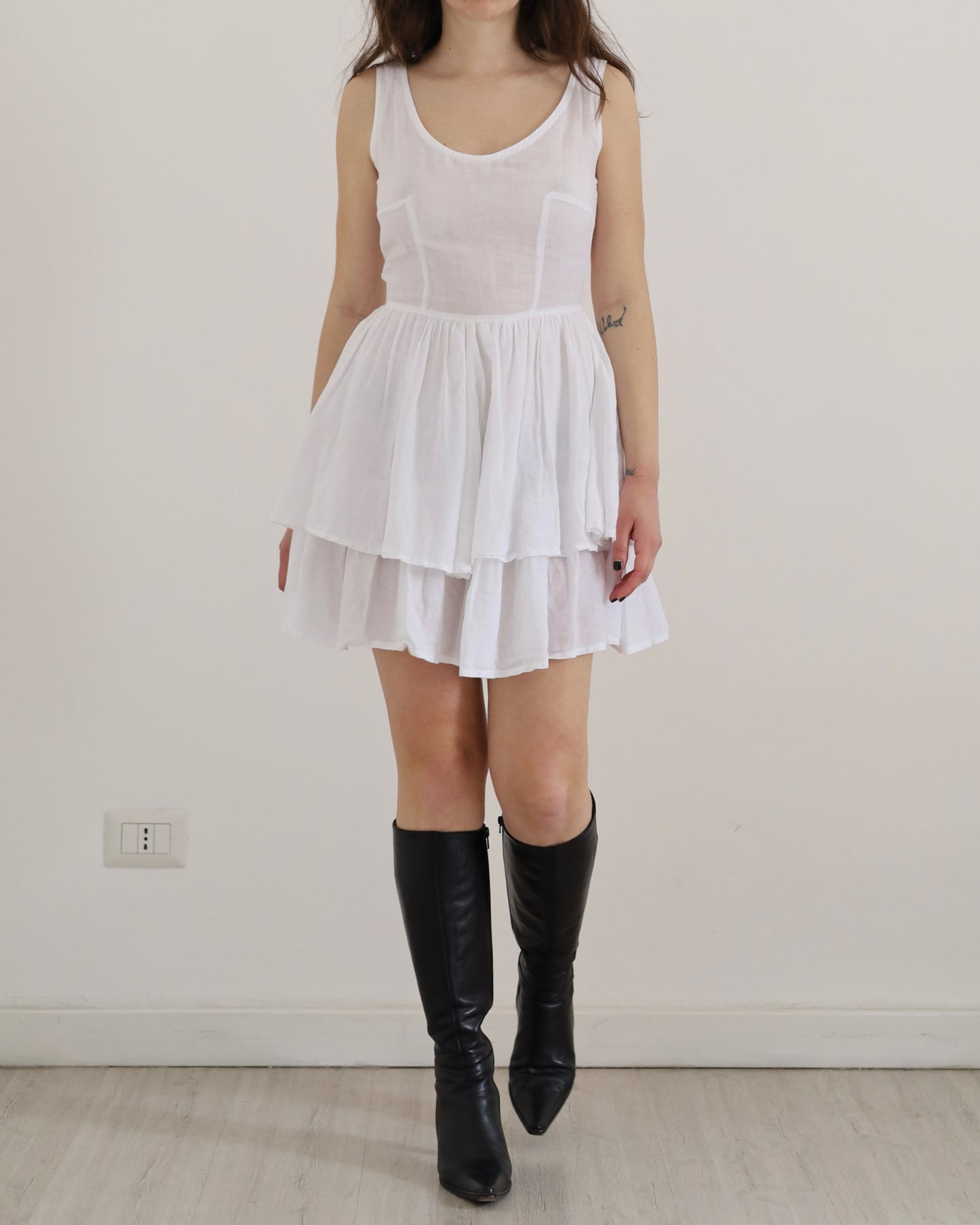 White cotton dress