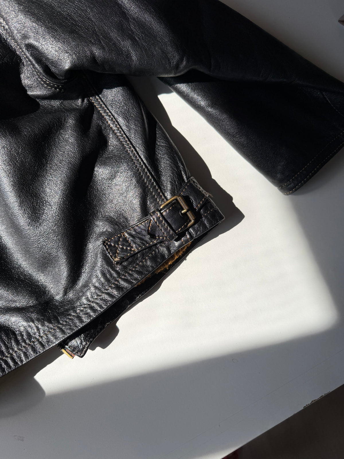 90s leather bomber jacket