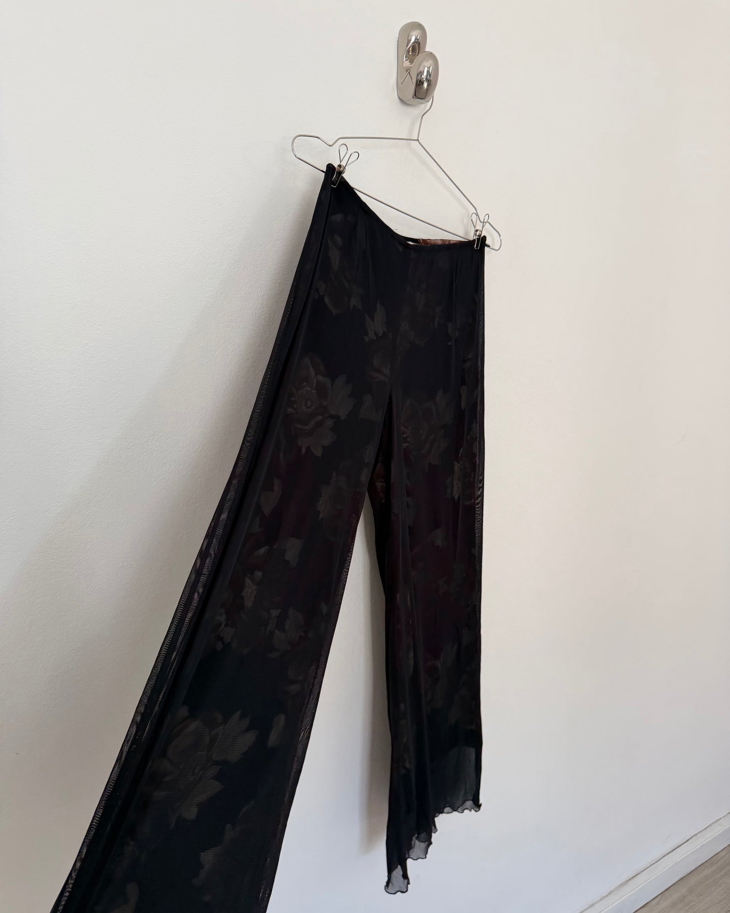 Micro mesh double layered trousers