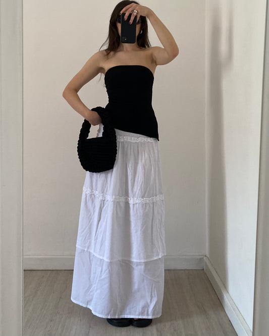 White tiered skirt