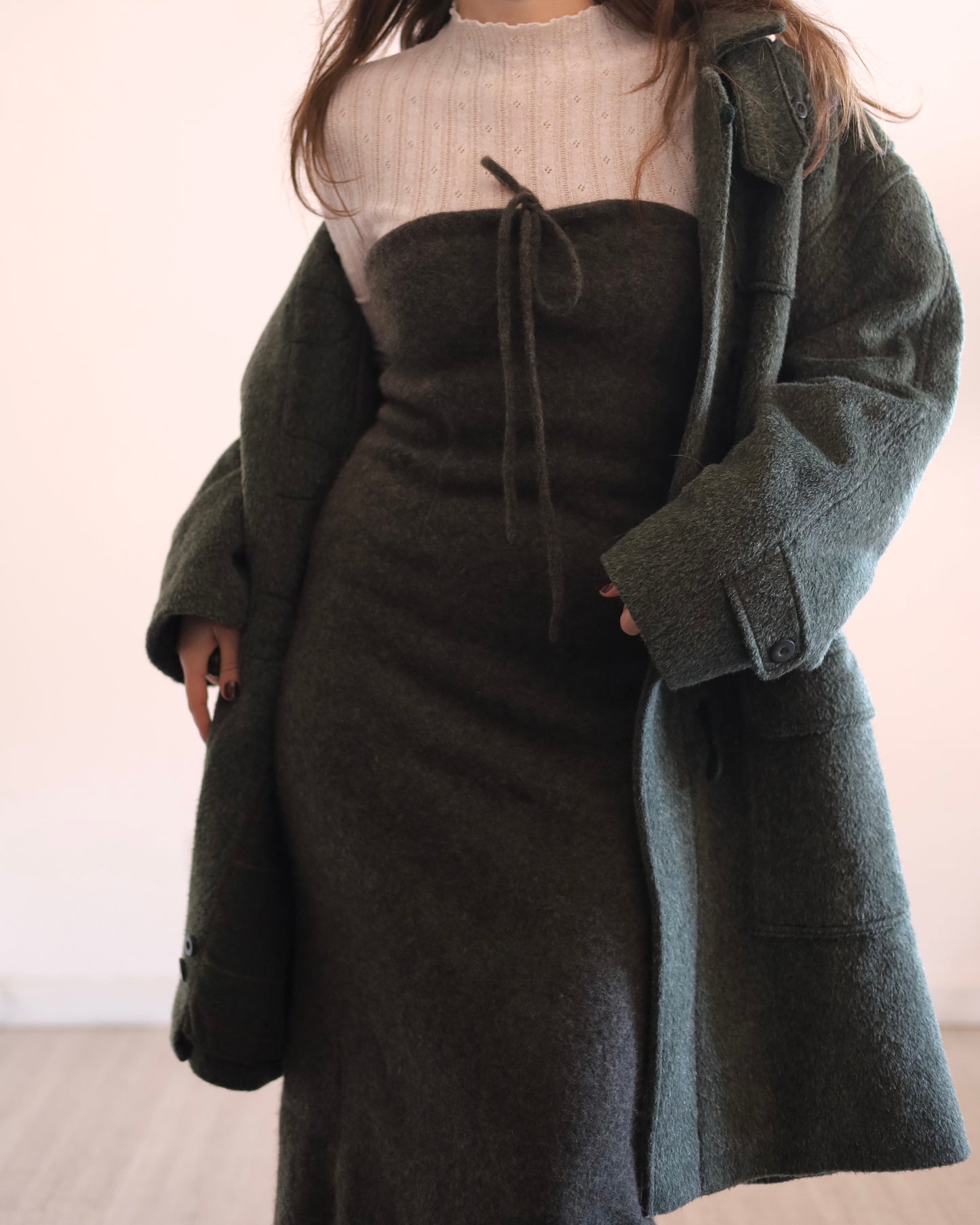 Wool longuette dress