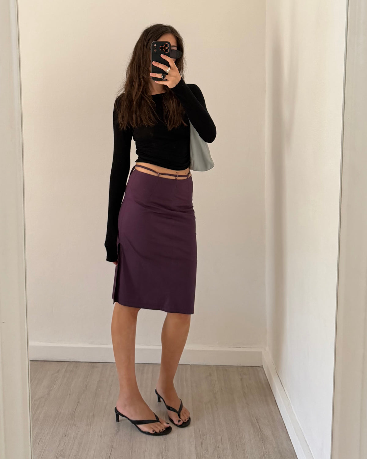 00s cut out midi skirt