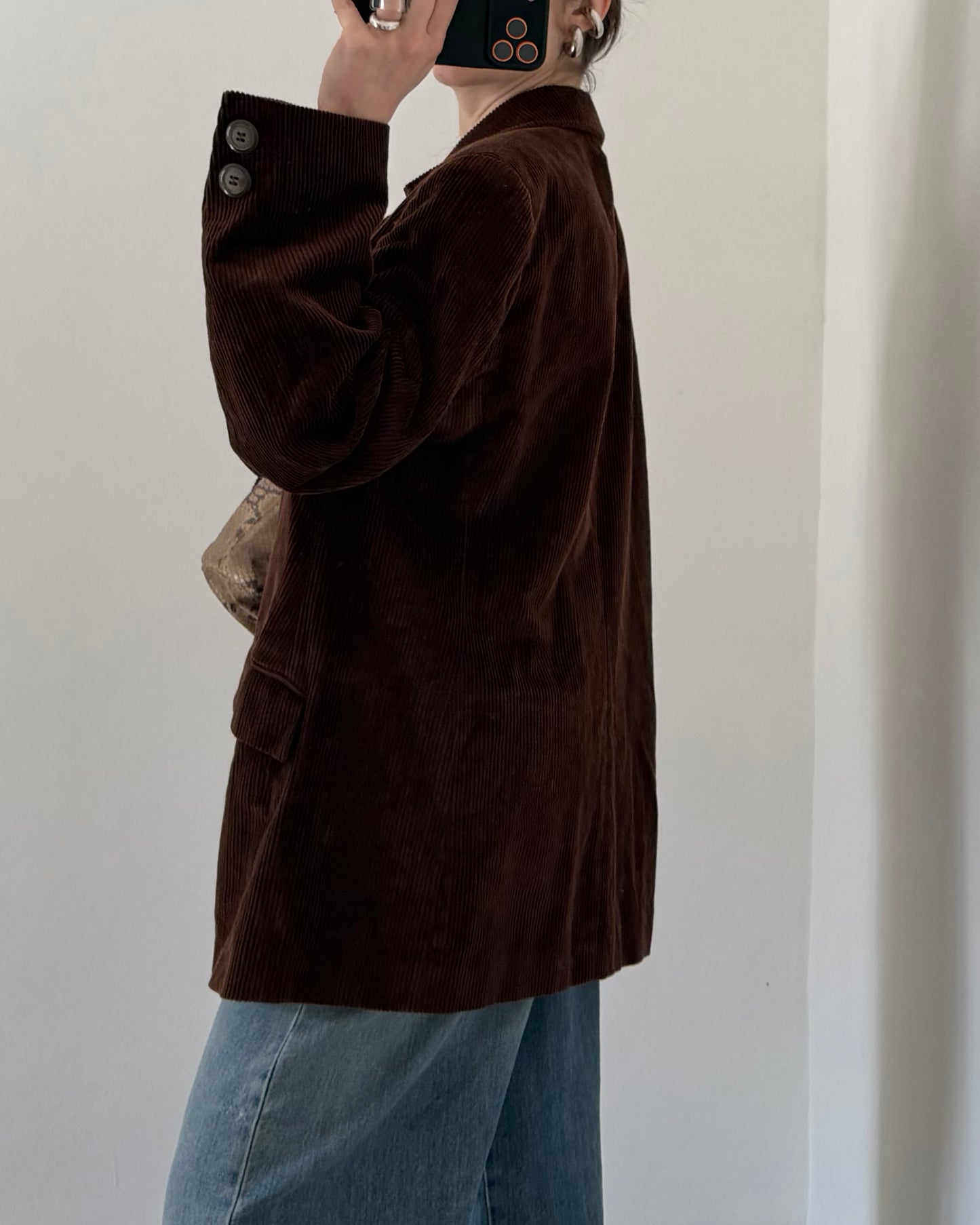 Brown corduroy blazer