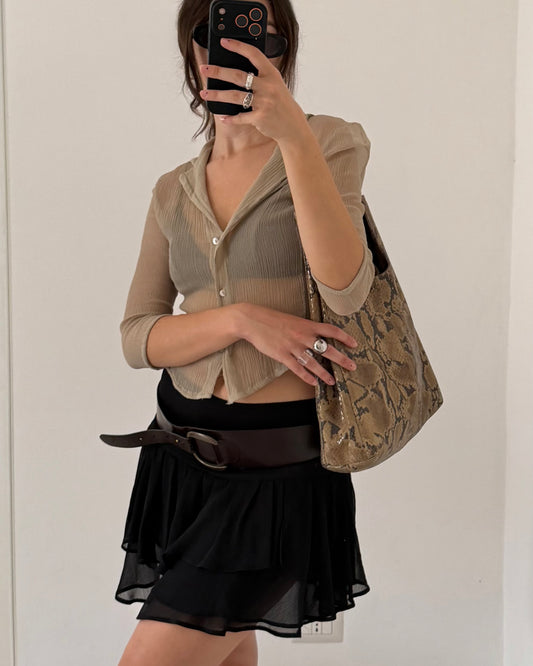 Chiffon mini skirt