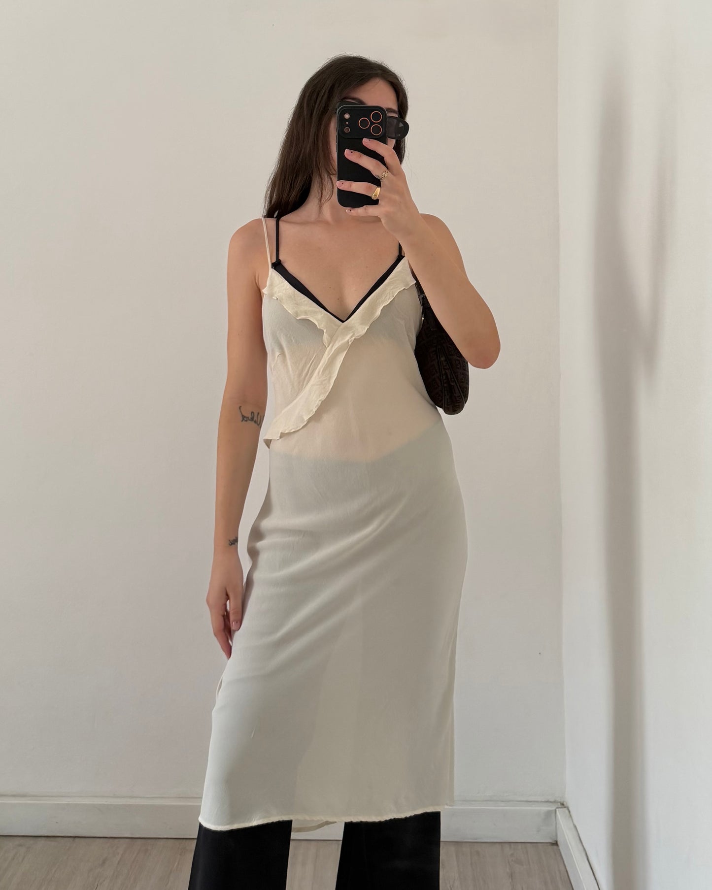 Silk midi dress
