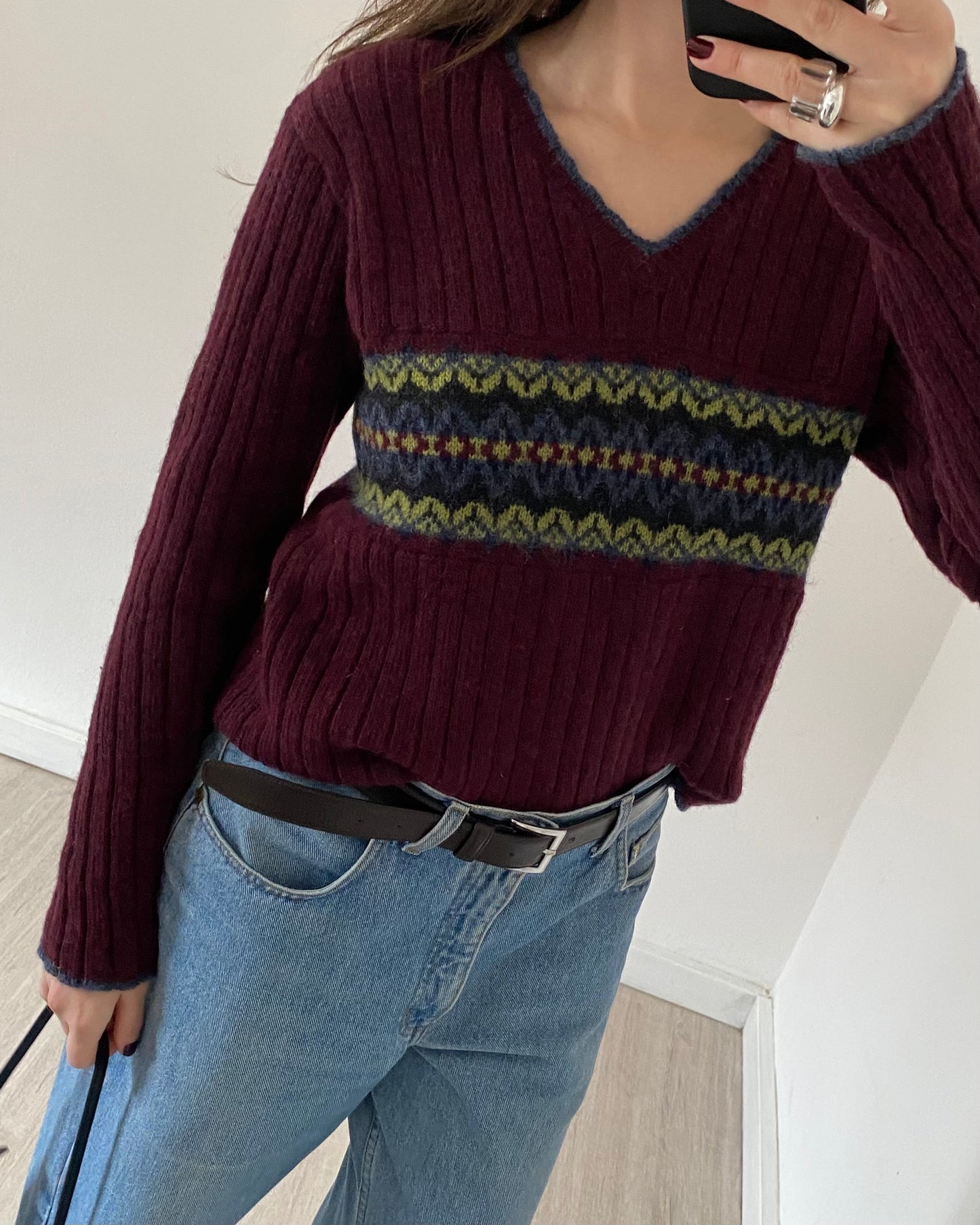 90s v-neck jumper