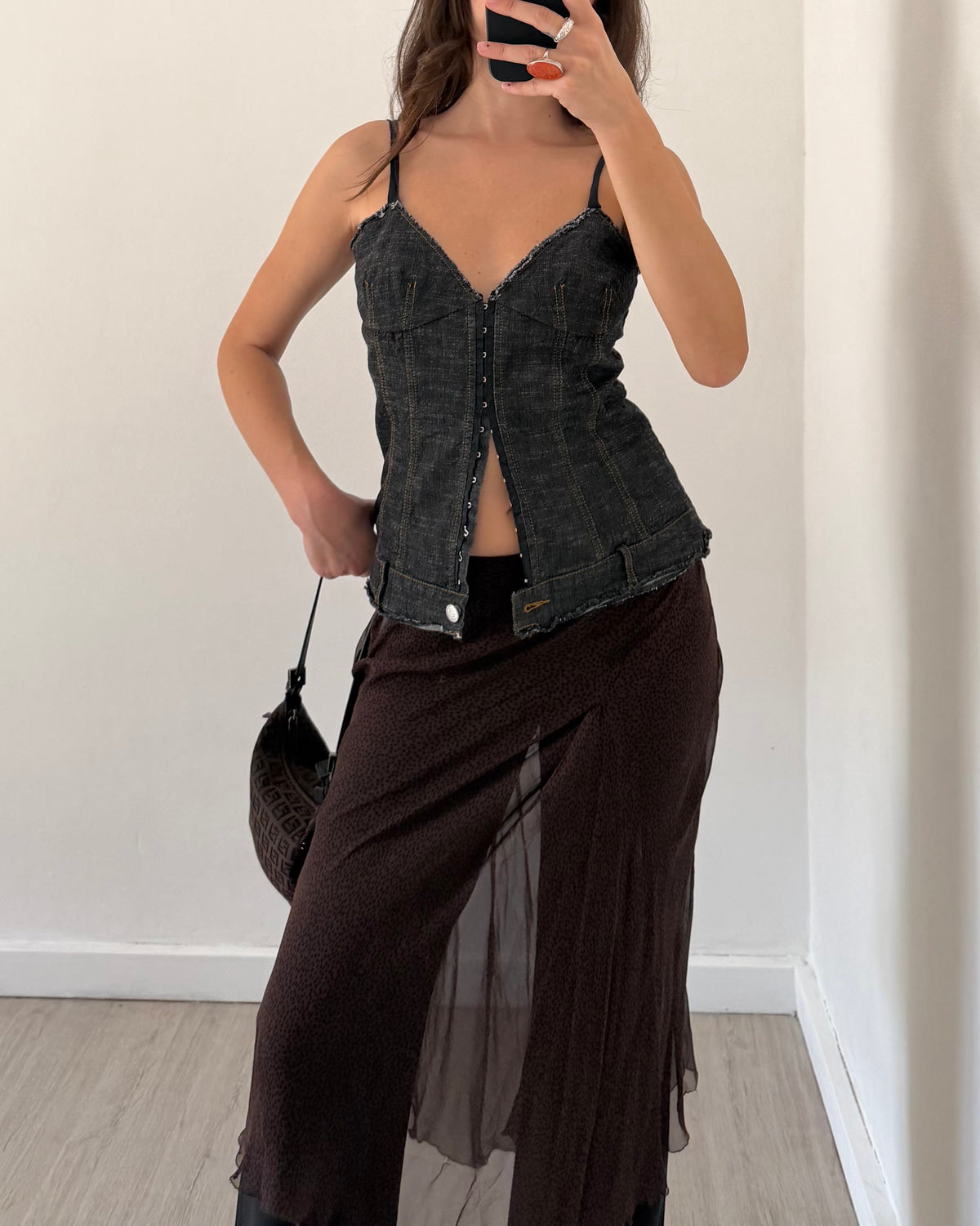 Denim corset top by Max&co