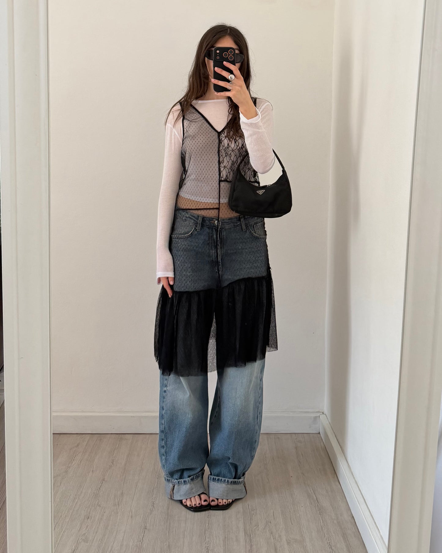 Tulle midi dress