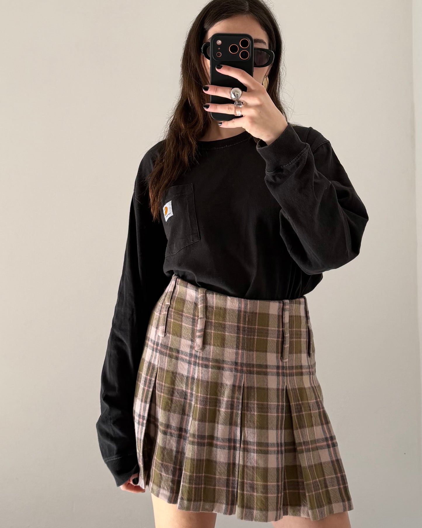 Tartan mini skirt