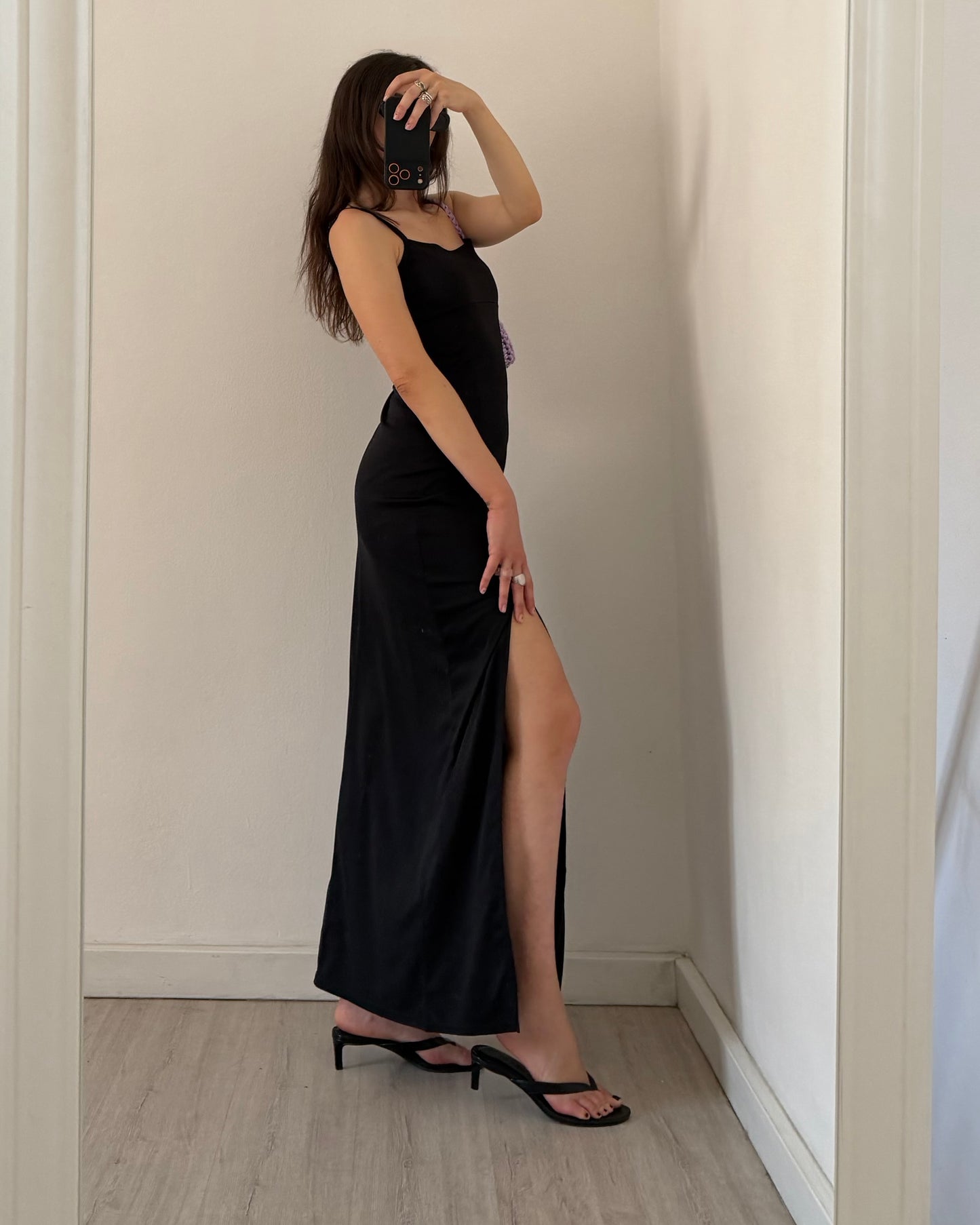 00s black maxi dress