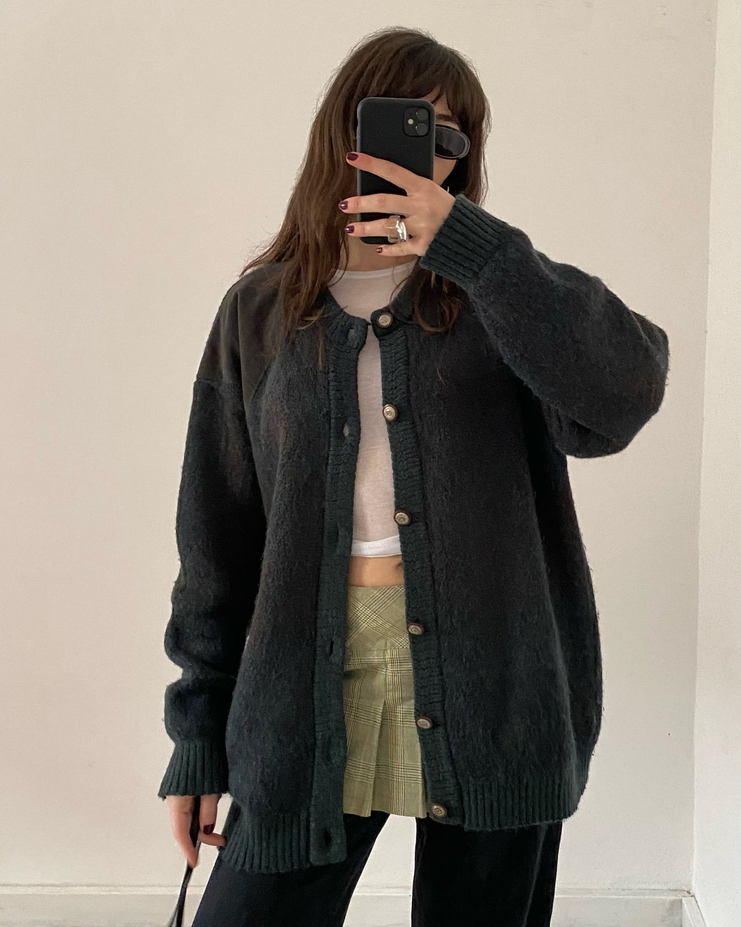 90s chunky wool cardigan