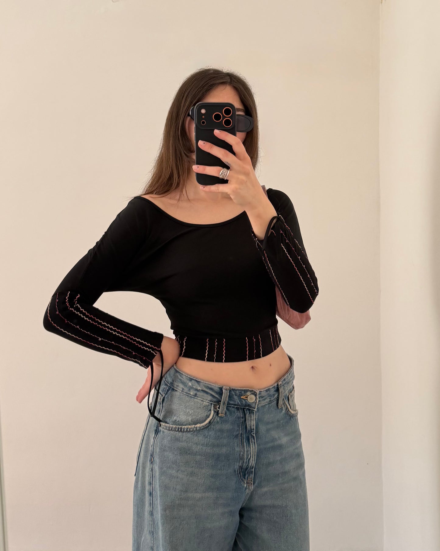 00s embroidered top