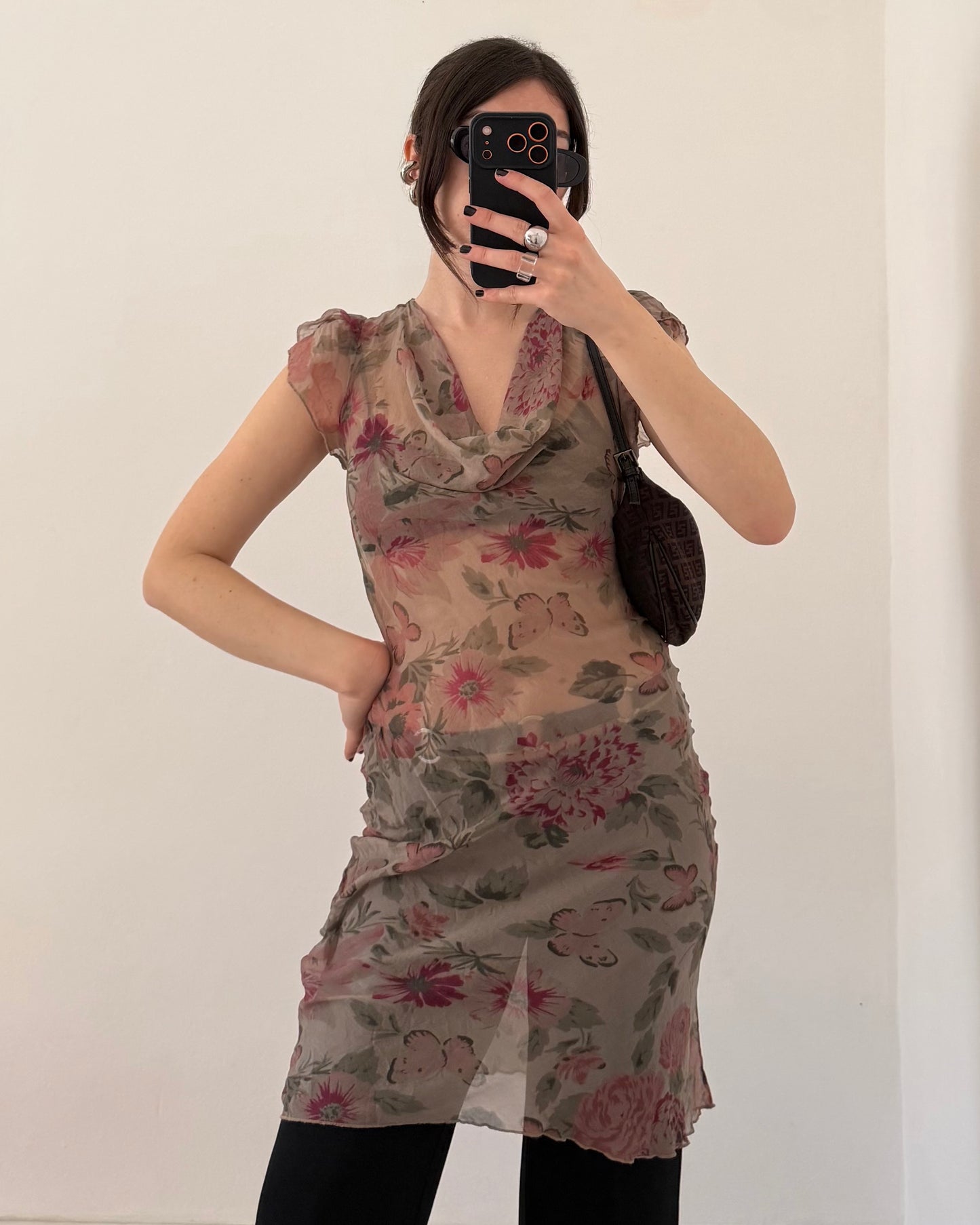00s sheer floral dress