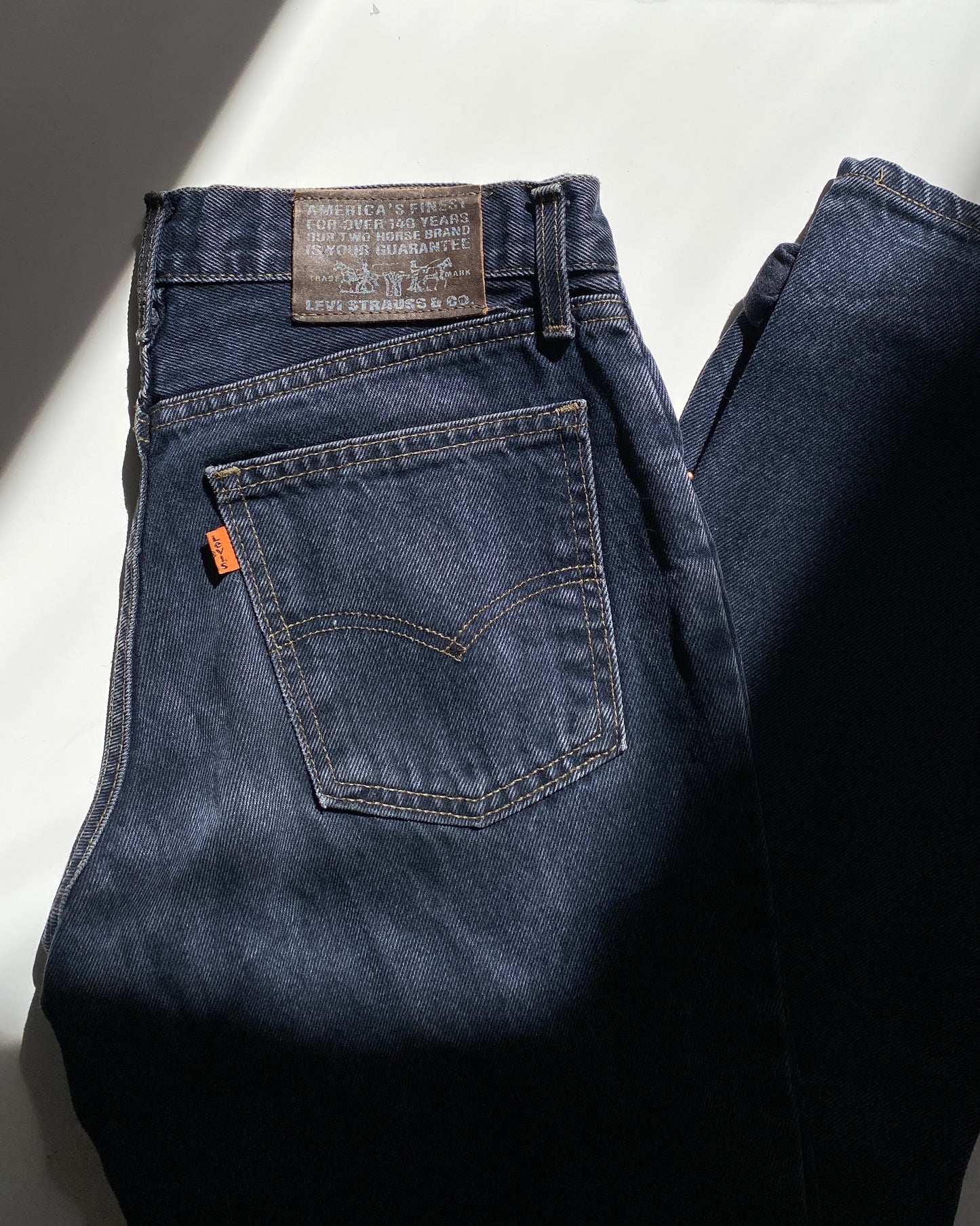 Orange tab Levi’s jeans