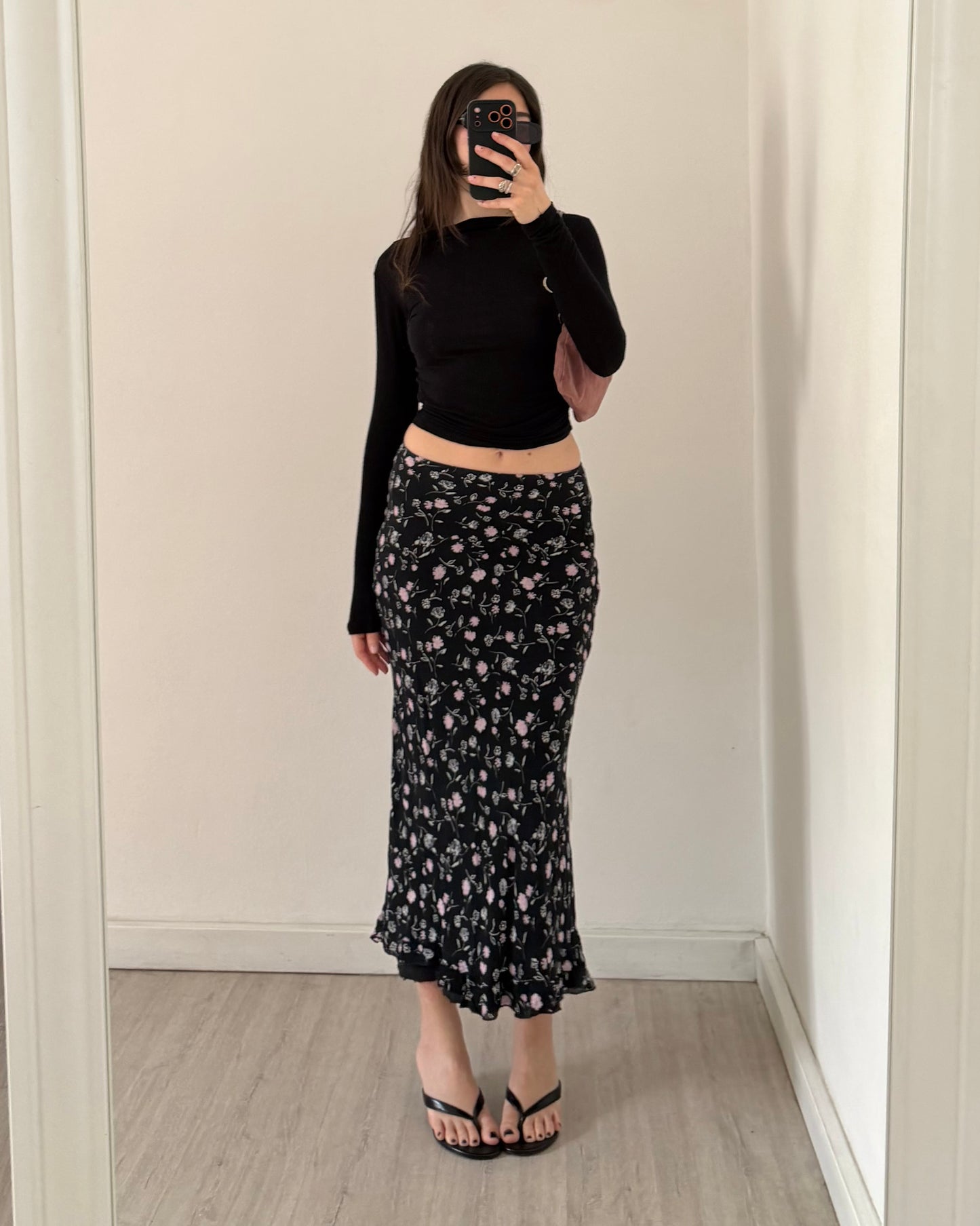 00s floral maxi skirt
