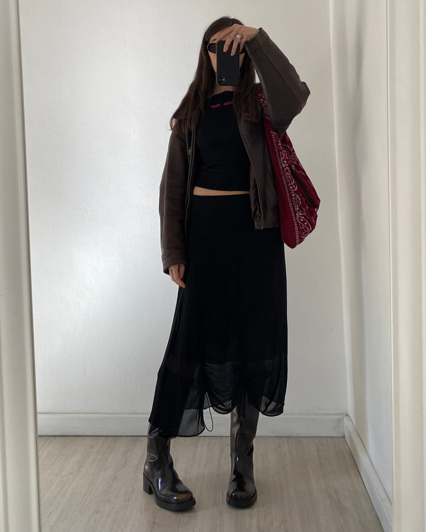 Sheer knit top by Guess