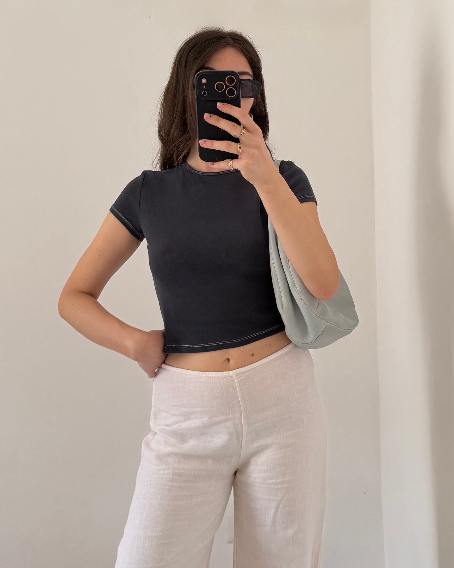 00s white linen trousers