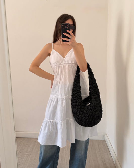 Cotton tiered midi dress