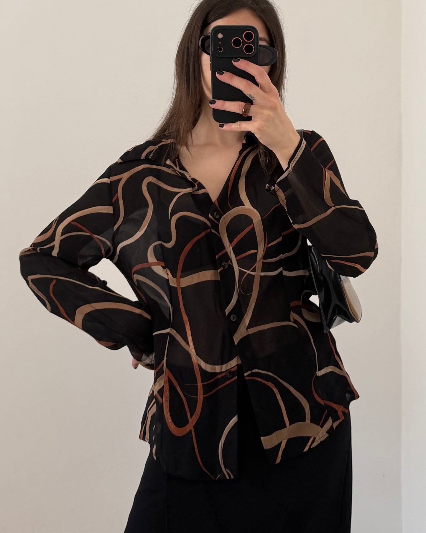 Black sheer shirt