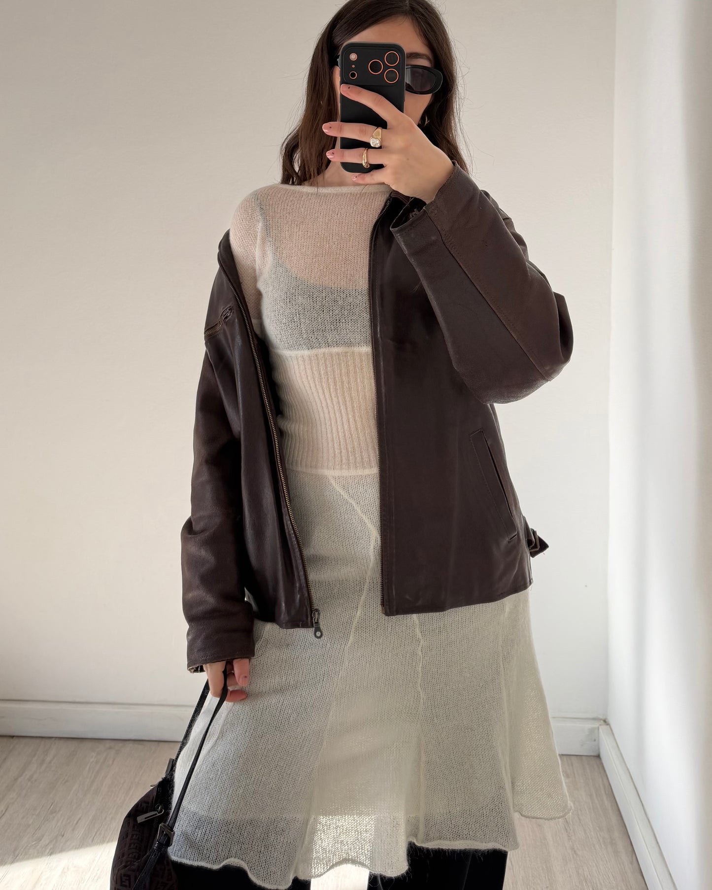 Mohair knit midi dress