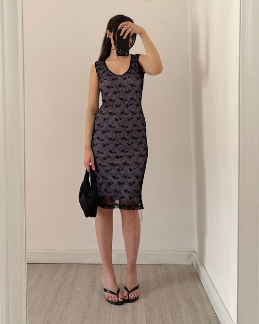00s lace midi dress