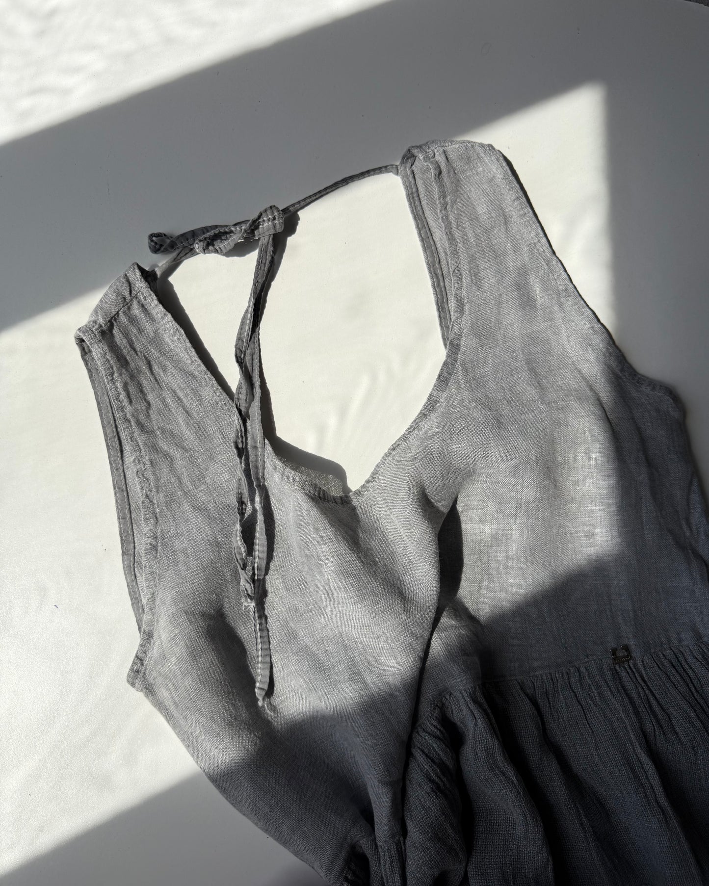 Linen cut out dress