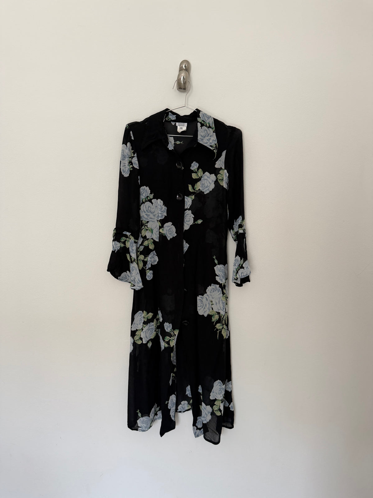 90s sheer cardigan dress