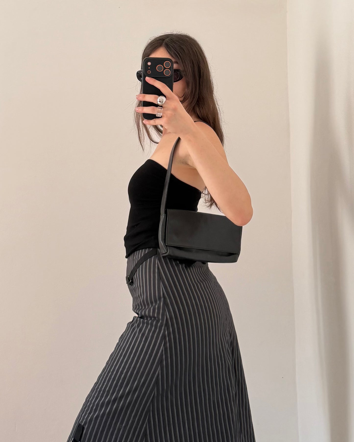 y2k pinstripe maxi skirt