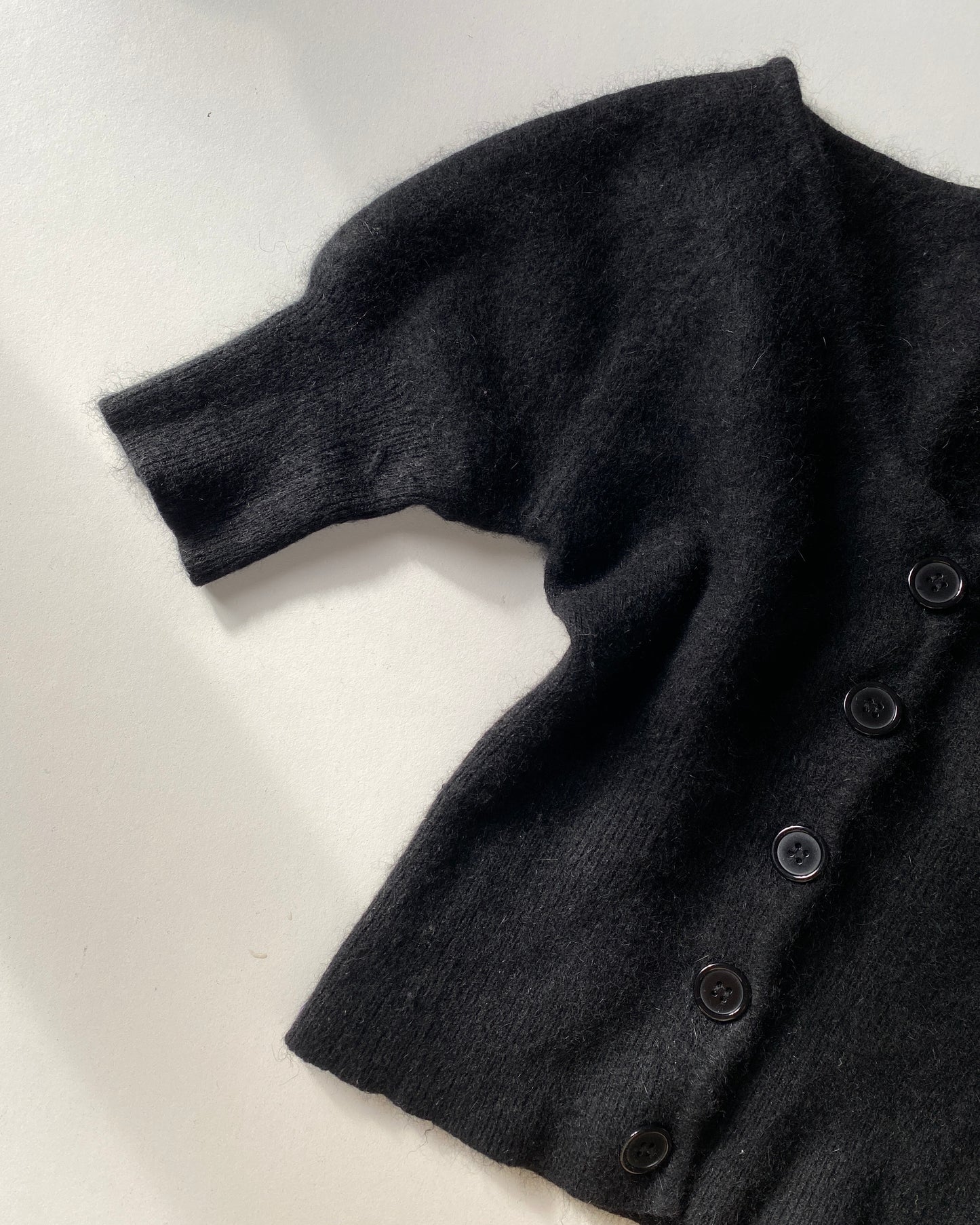 Angora wool buttoned top