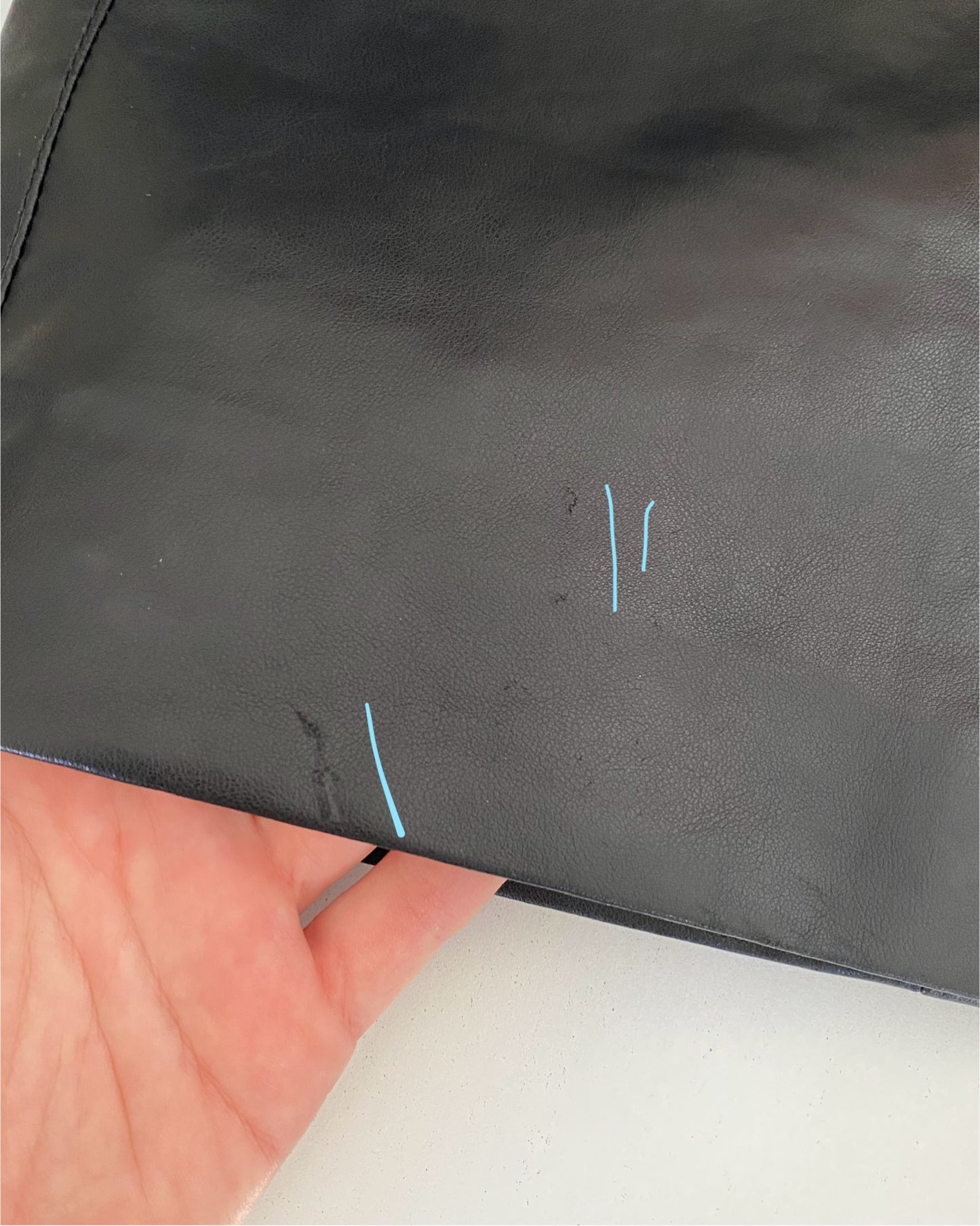 Faux leather trousers