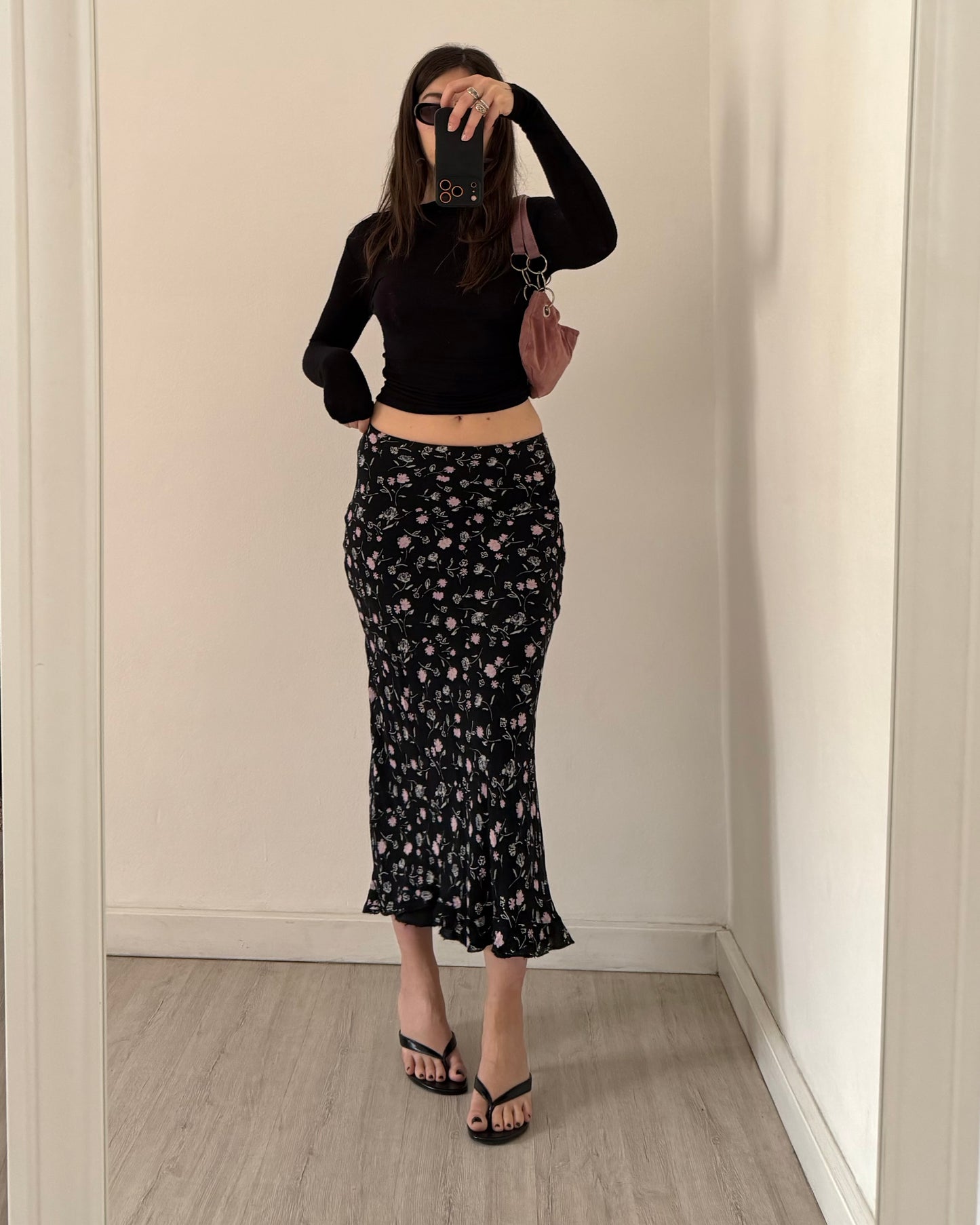 00s floral maxi skirt