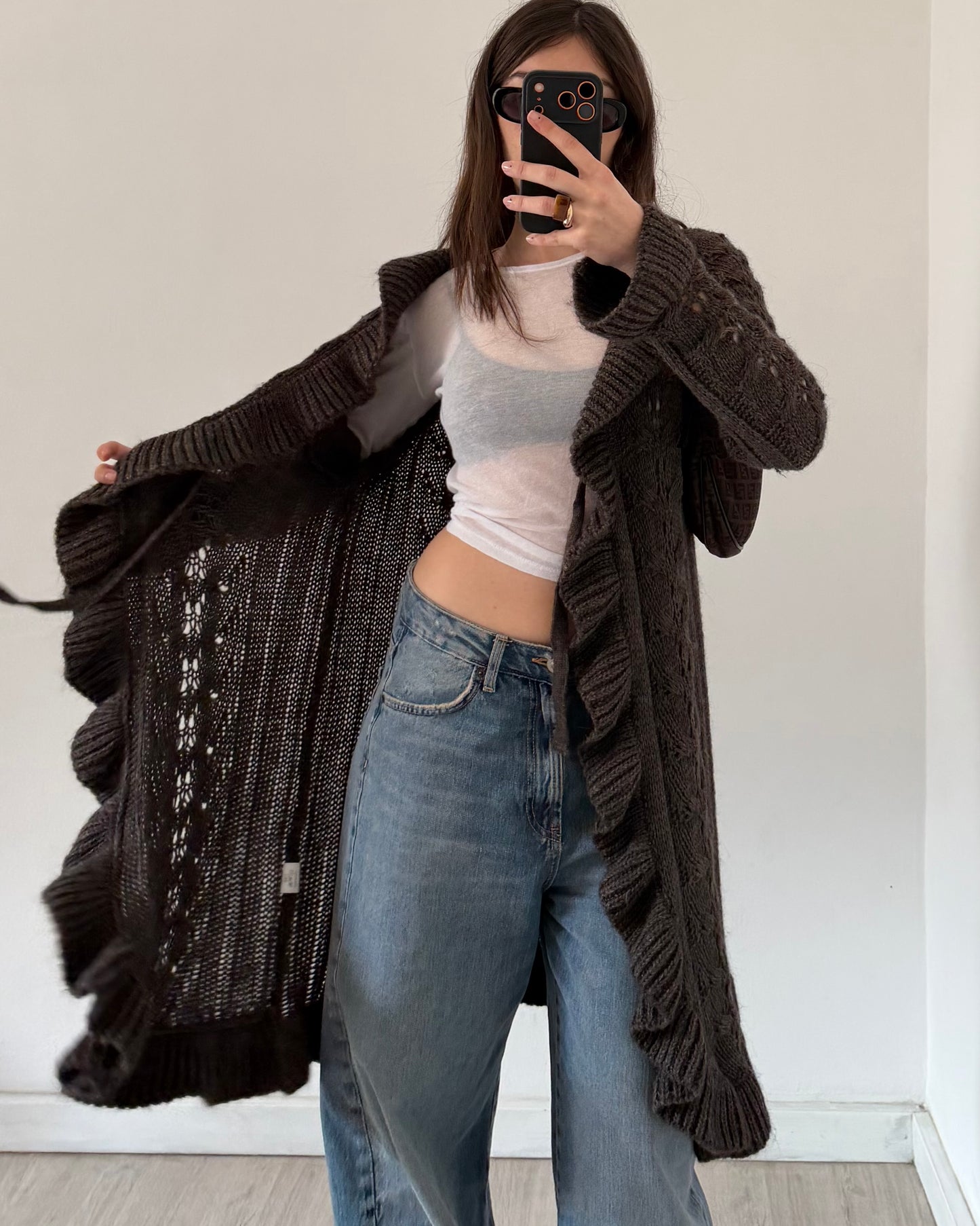 Wool maxi cardigan