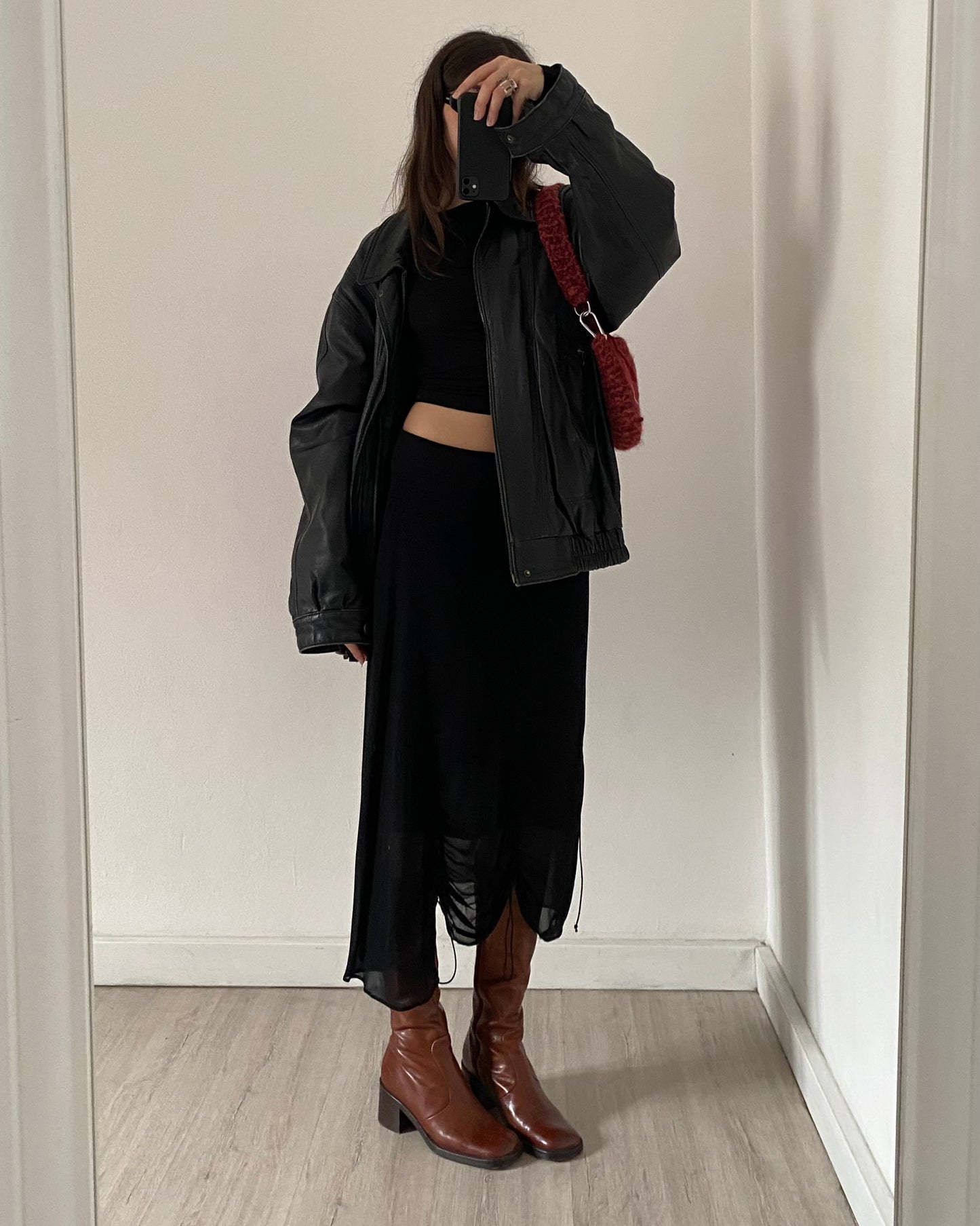 Square toe leather boots