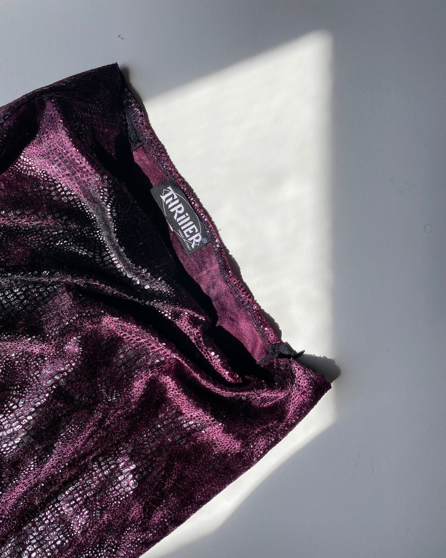 Snakeskin velour skirt