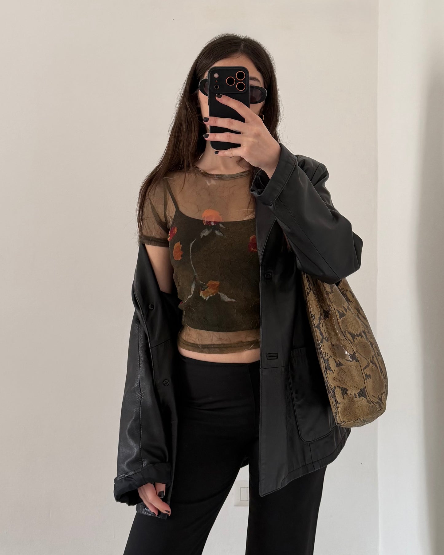 Micro mesh sheer top