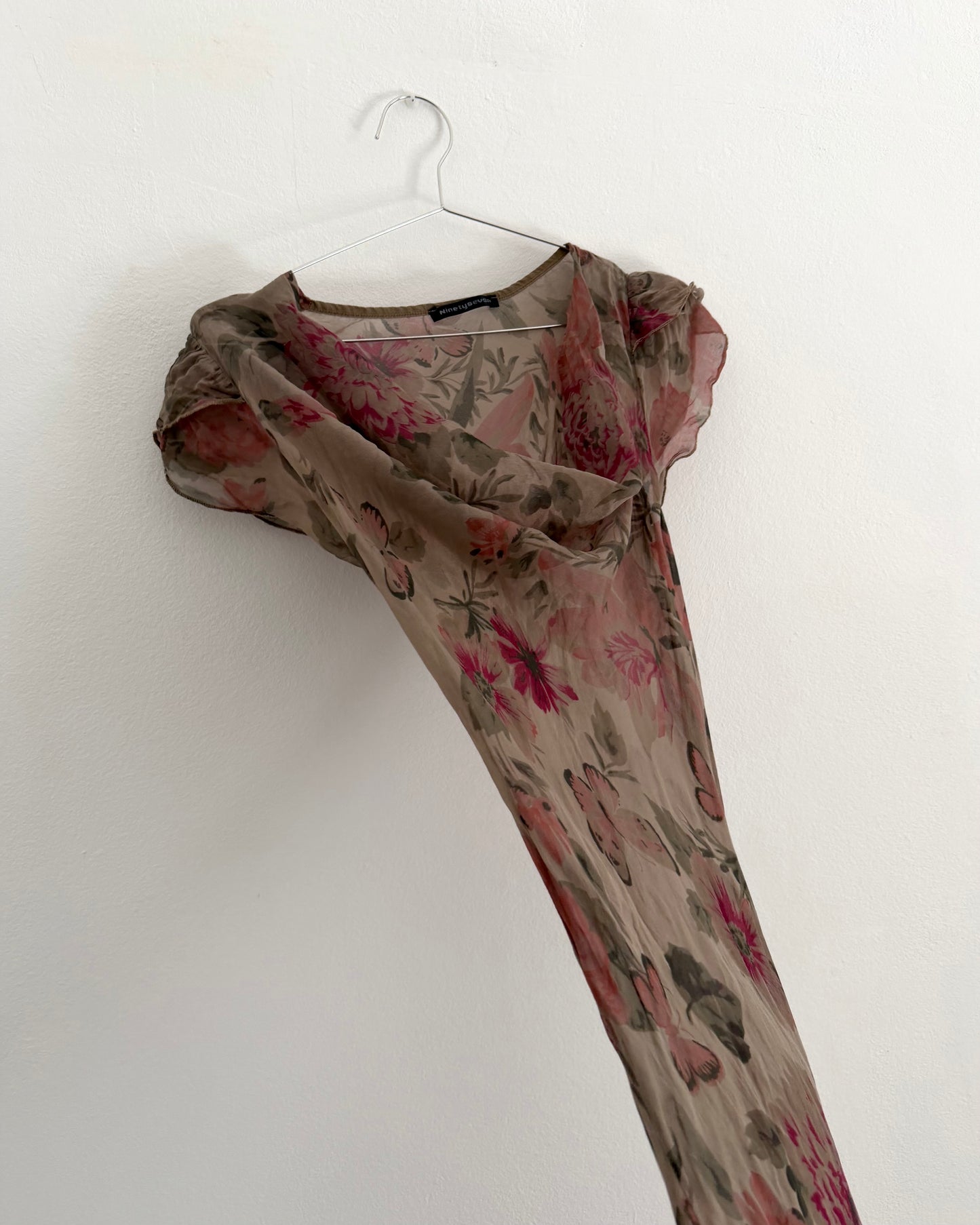 00s sheer floral dress