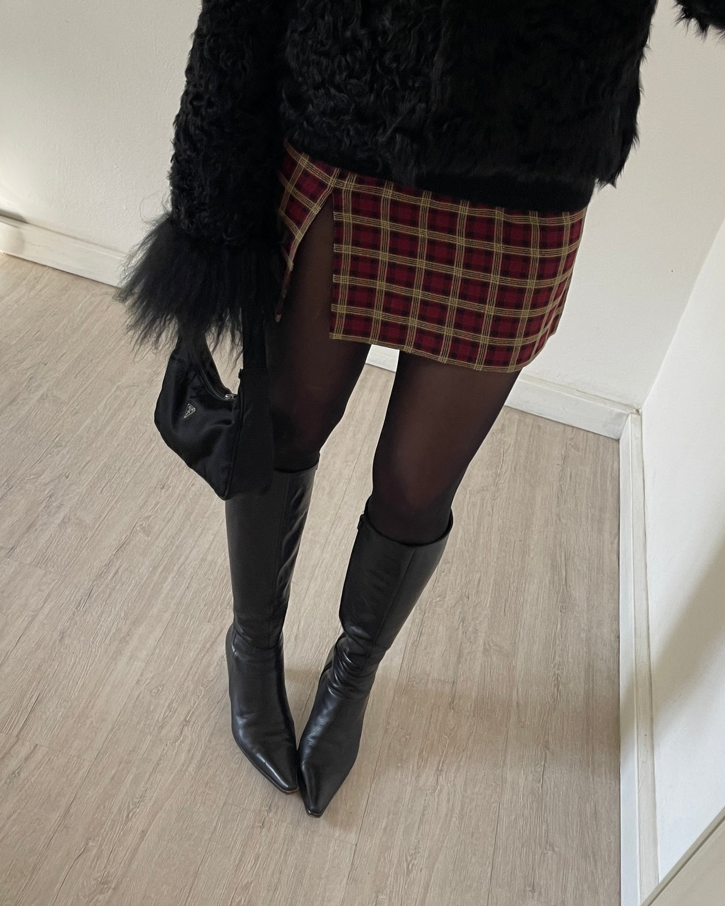 Tartan mini skirt