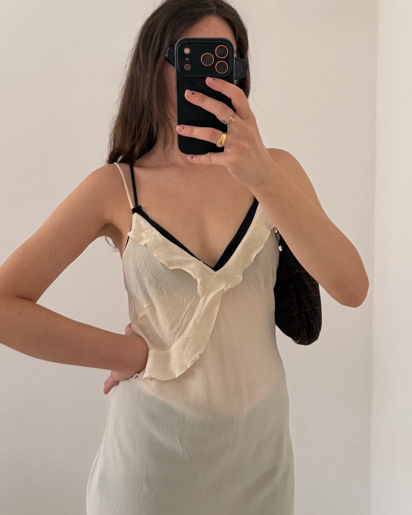 Silk midi dress