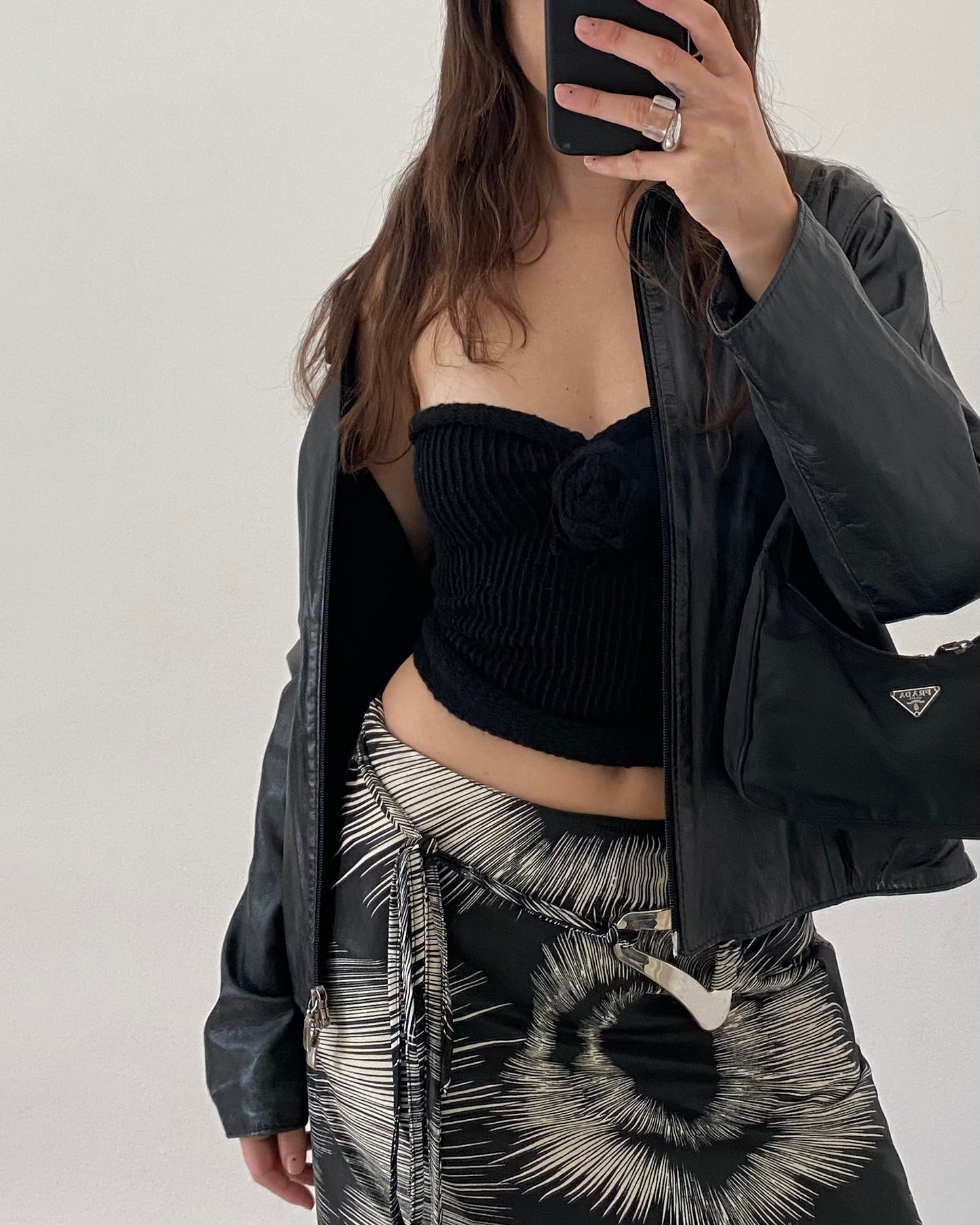 Knit top with flower