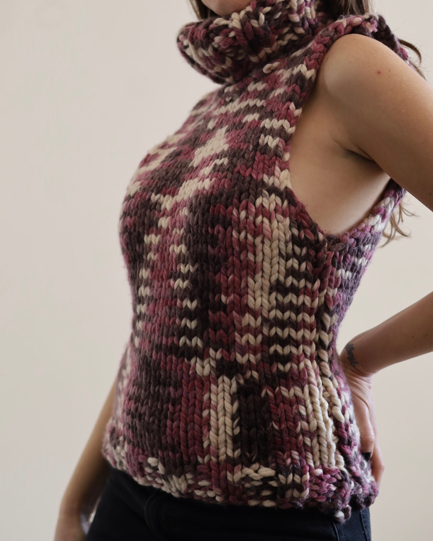 Chunky knit vest top