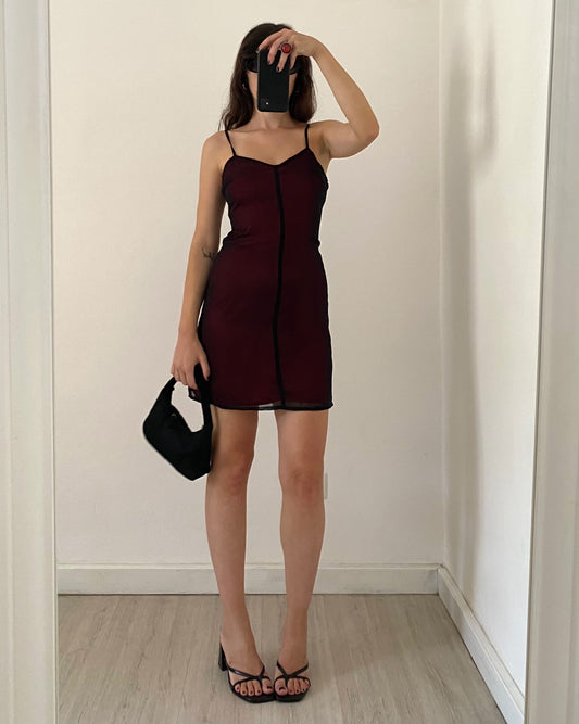 00s double layered mini dress