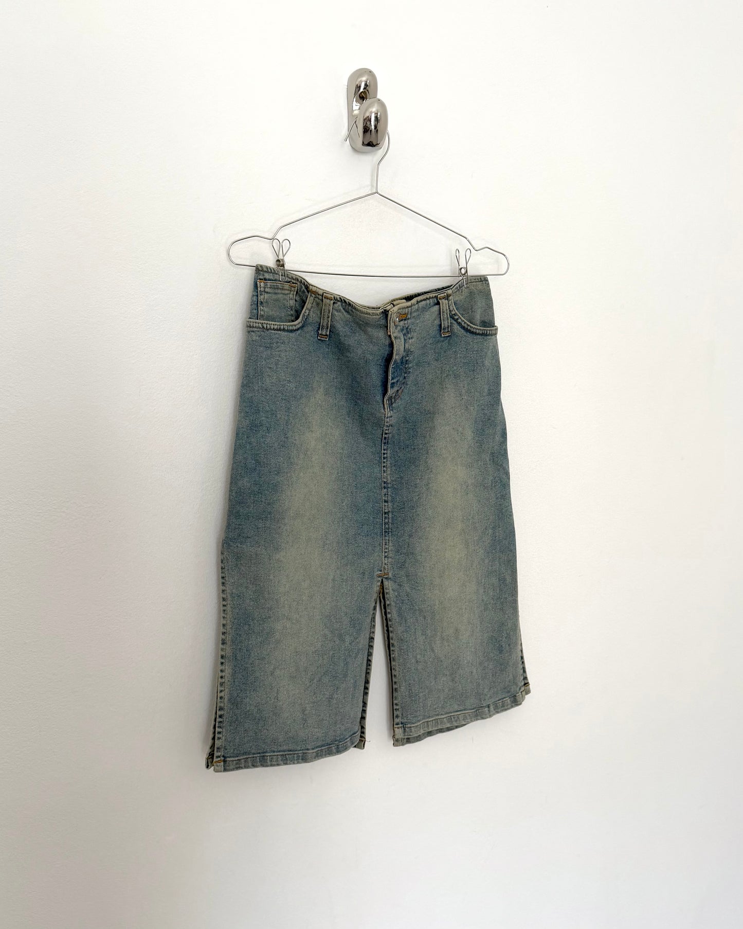 00s denim midi skirt